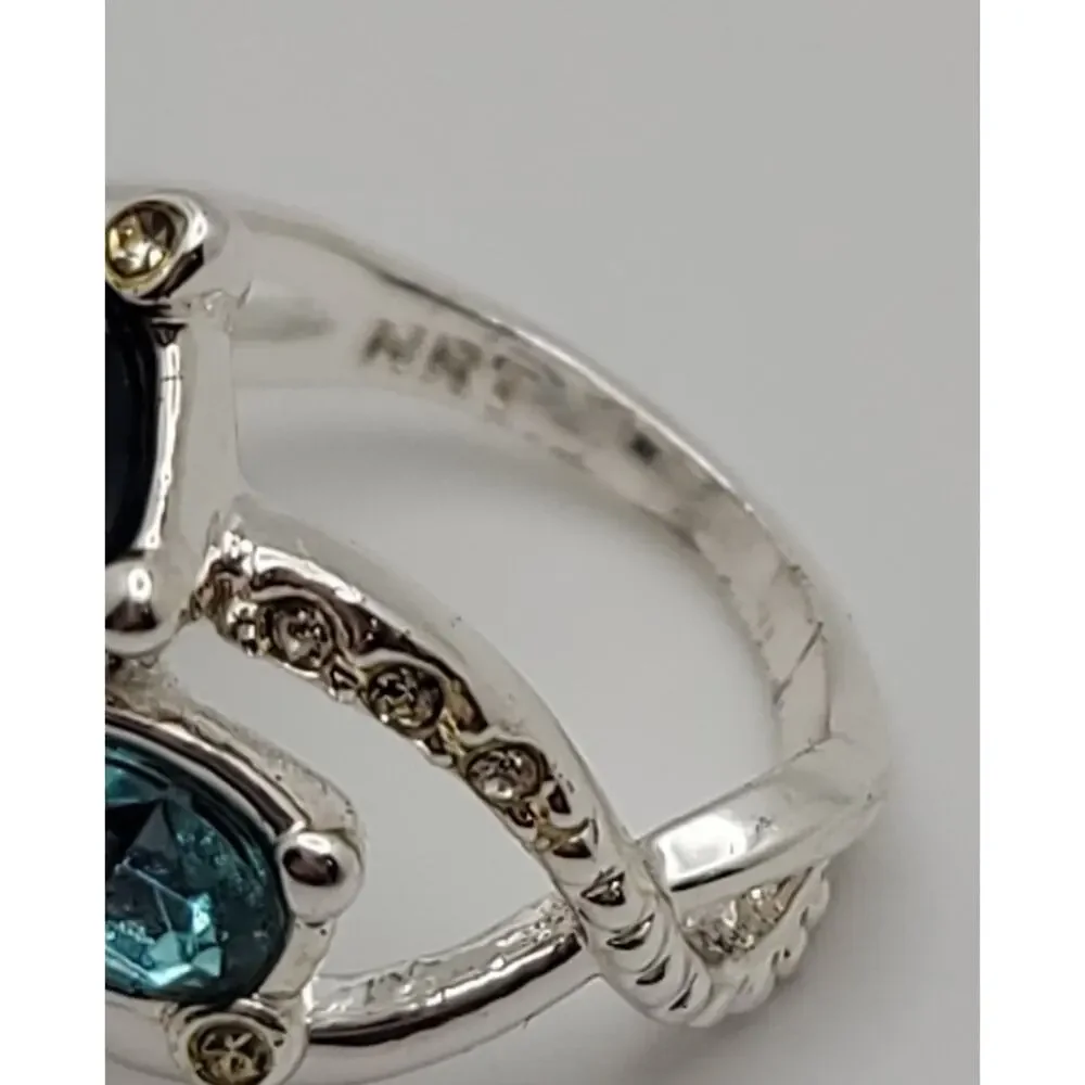 Avon Shades of Blue Entwined Shimmer Ring New Old Stock  Size 6